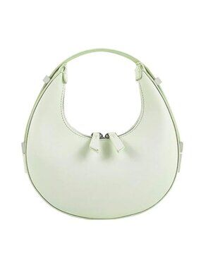 Small PU Leather Hobo Shoulder Bag Clutch Wristlet Double Zipper